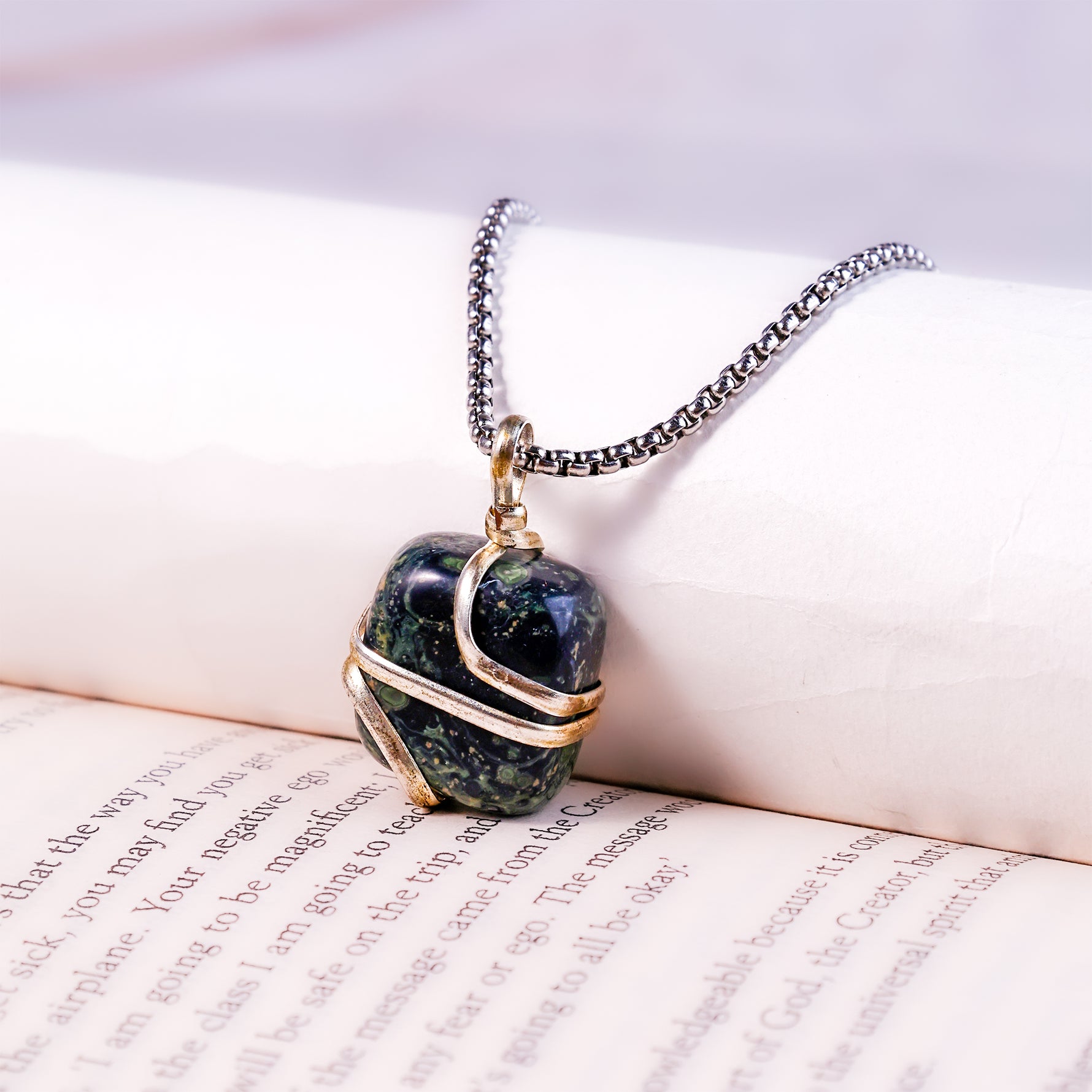 Labradorite Wrapping Pendant  -  Abhimantrit & Certified