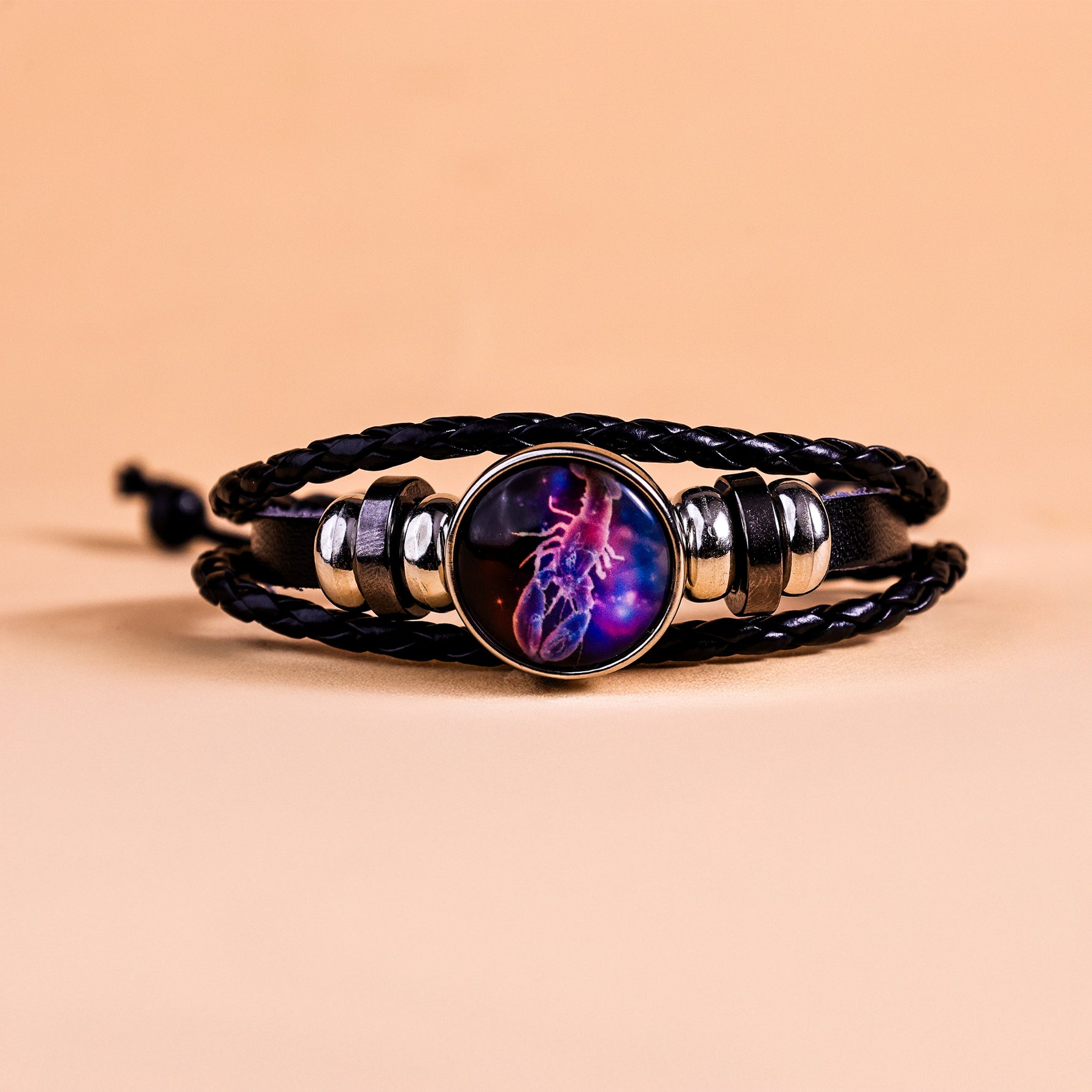 Cancer Leather BraceletCancer Leather Bracelet - Abhimantrit