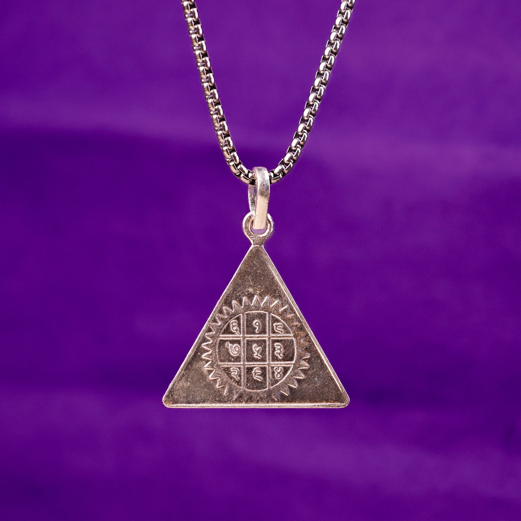 Trishakti Silver Surya Budh Yantra Pendant - Abhimantrit