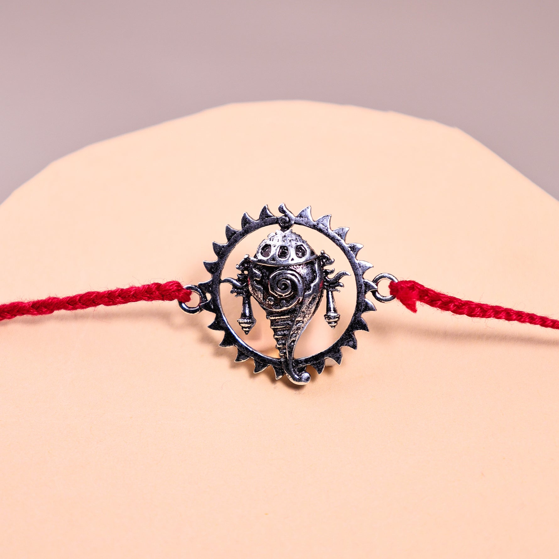 92.5 Pure Silver Shankh Rakhi92.5 Pure Silver Shankh Rakhi - Abhimantrit & Certified