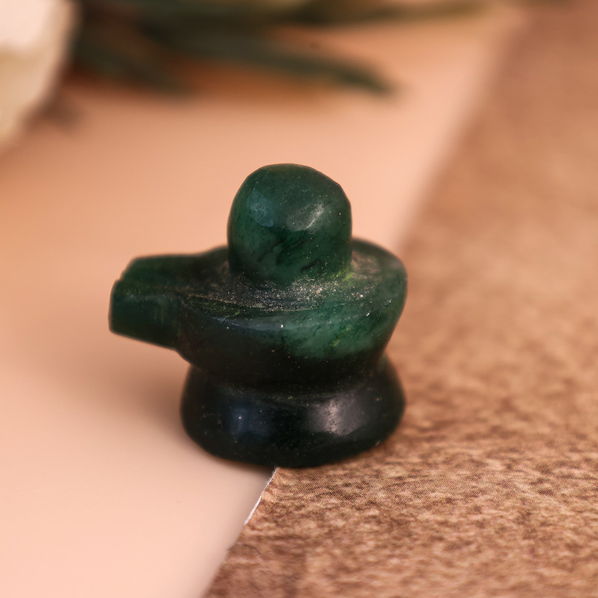 Green Jade Shivling - Abhimantrit