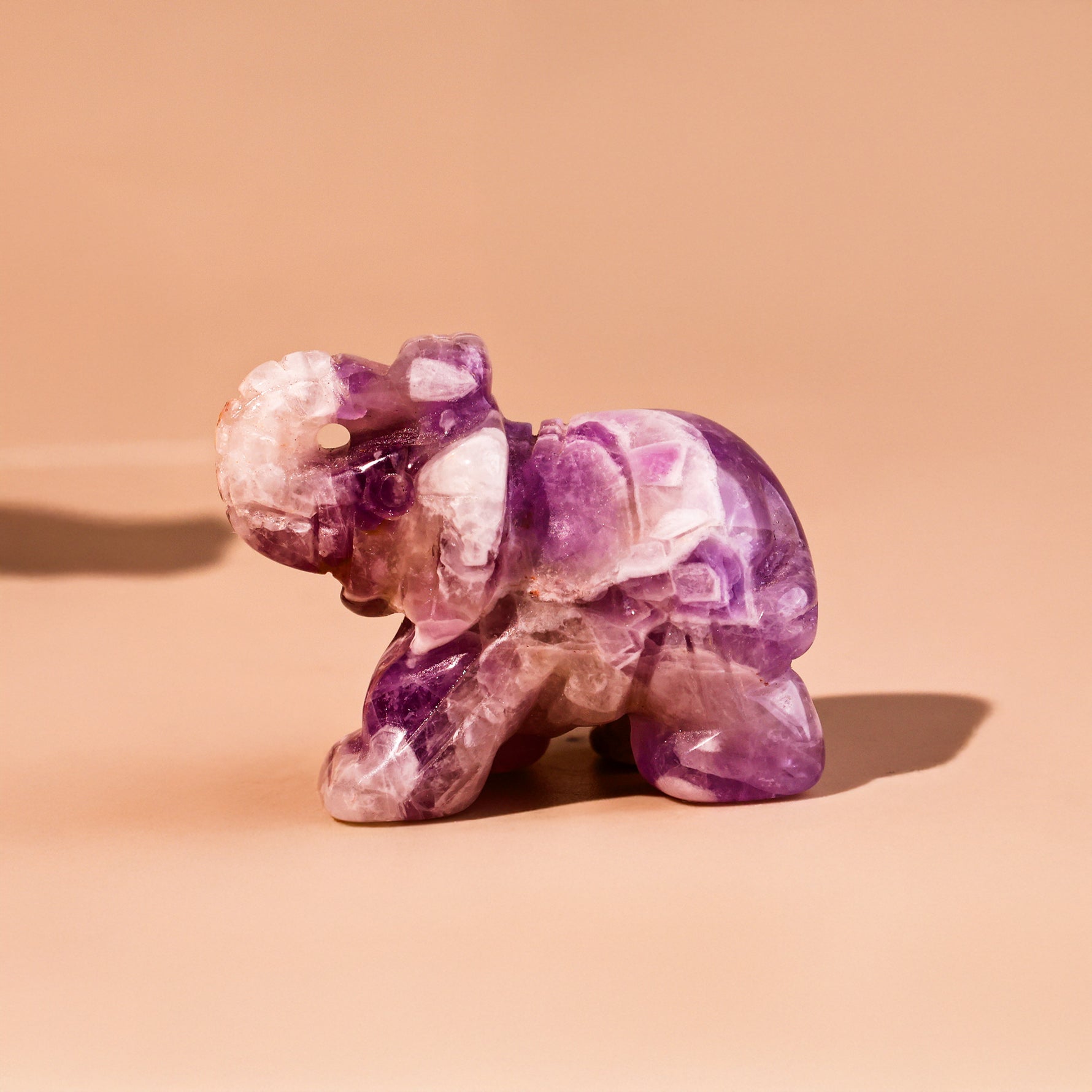 Amethyst Crystal Elephant - Abhimantrit