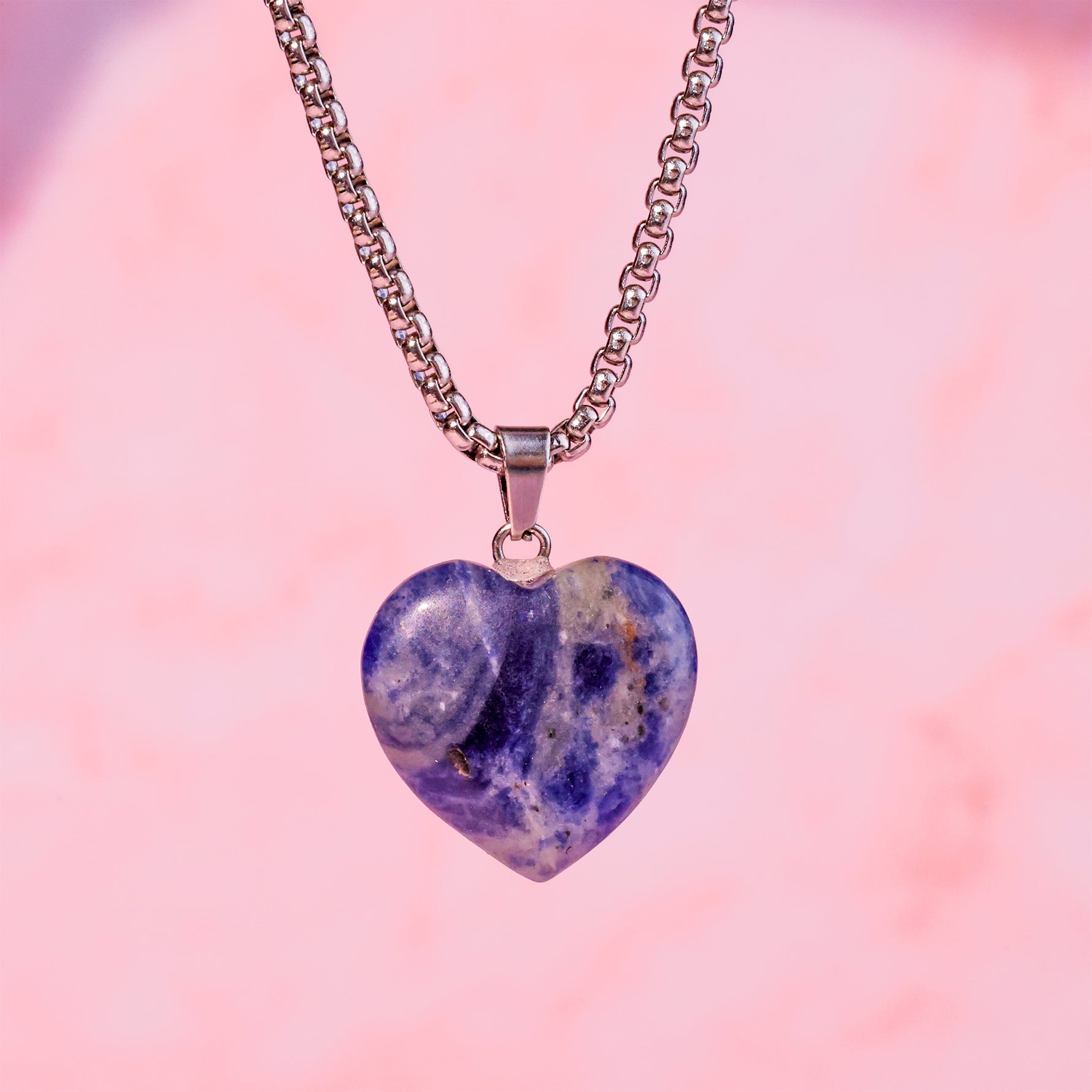 Sodalite Heart Pendant - Abhimantra & Certified