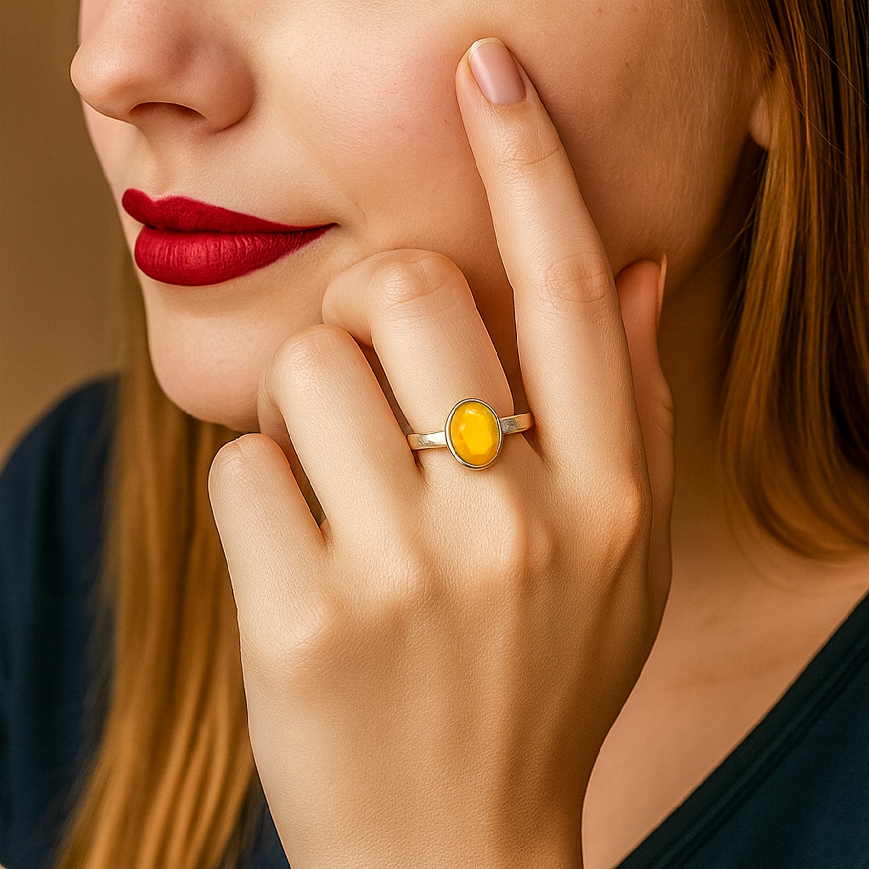 Yellow Sapphire Ring (Pukhraj) - Abhimantrit & Certified