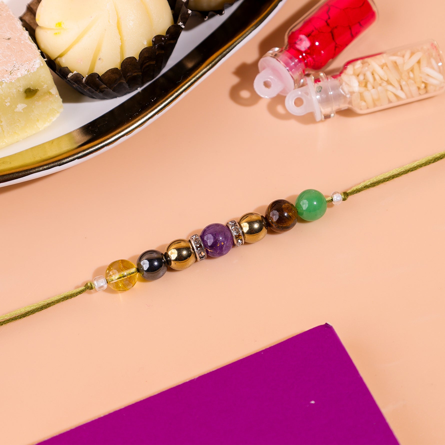 Turtle charm rakhi - Abhimantrit