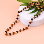 Karungali Mala With Rudraksha Beads