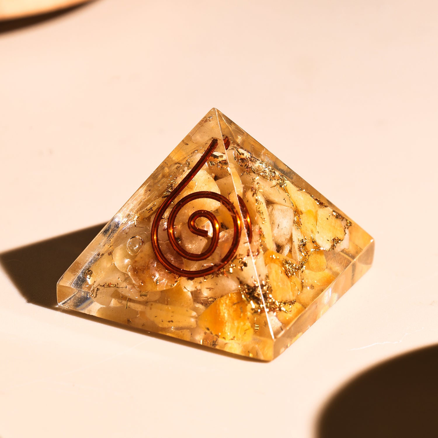 Yellow Citrine Pyramid - Abhimantrit