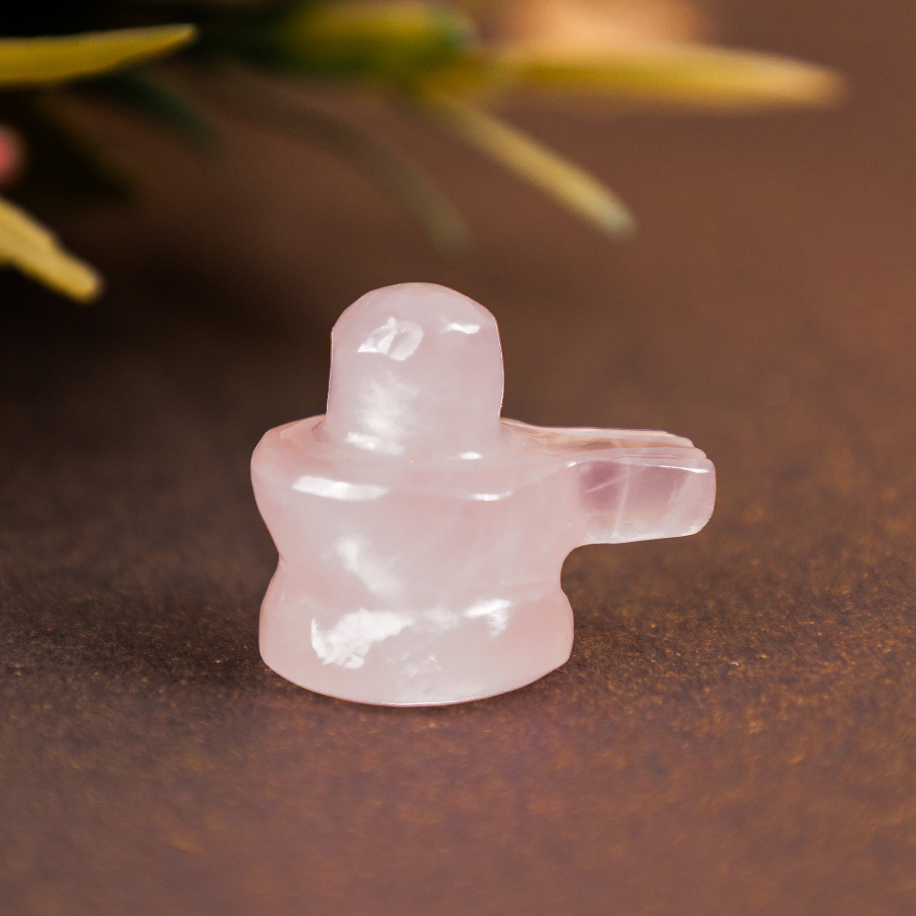 Rose Quartz Shivling Idol - Abhimantrit