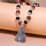 Karungali Rudraksha Mala with Mahadev Jyotirling Pendant 