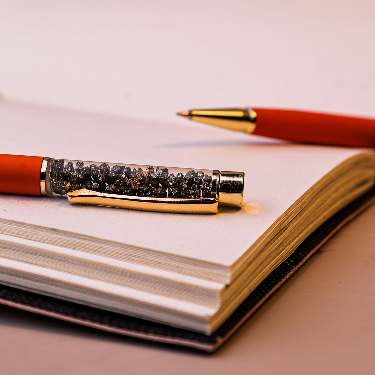 Pen With Pyrite Stone