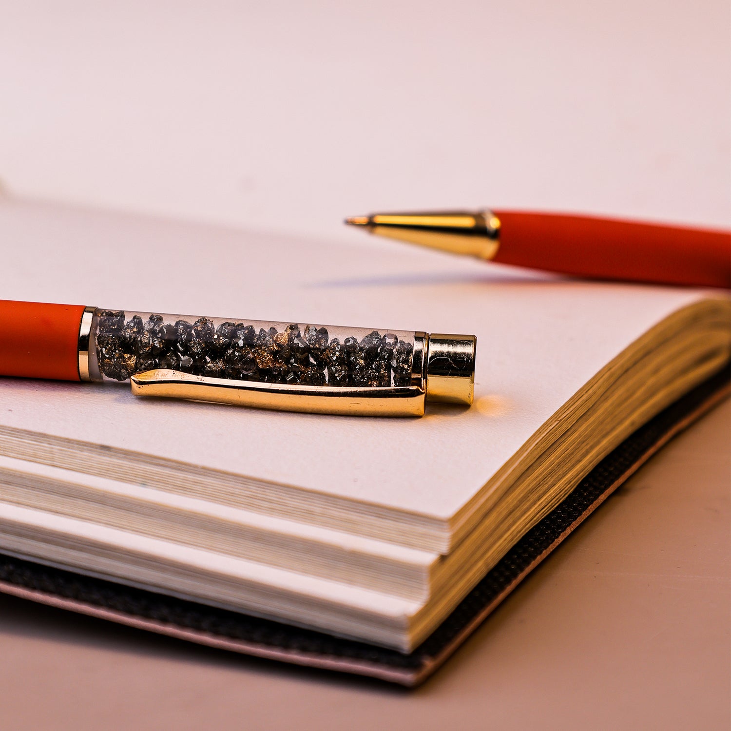 Pen With Pyrite Stone