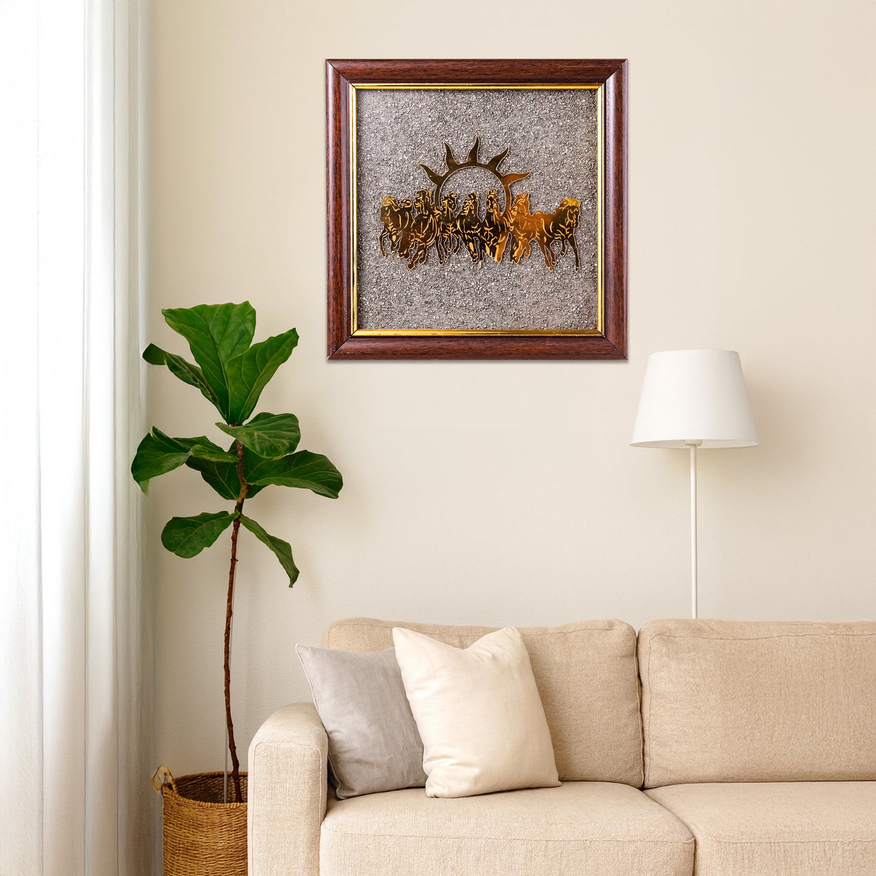 7 Horses on Pyrite Frame - Abhimantrit