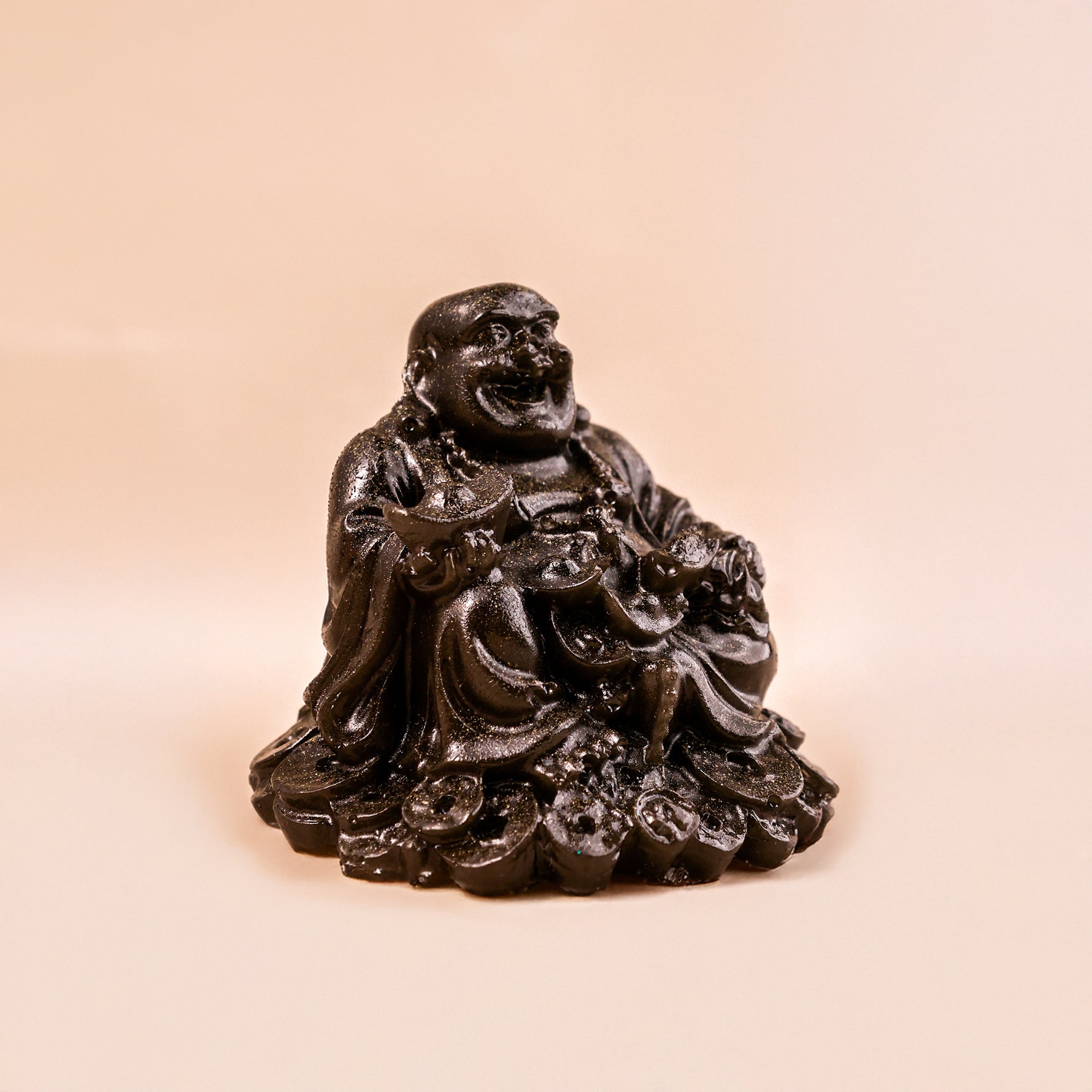 Pyrite Dust Laughing Buddha - Abhimantrit