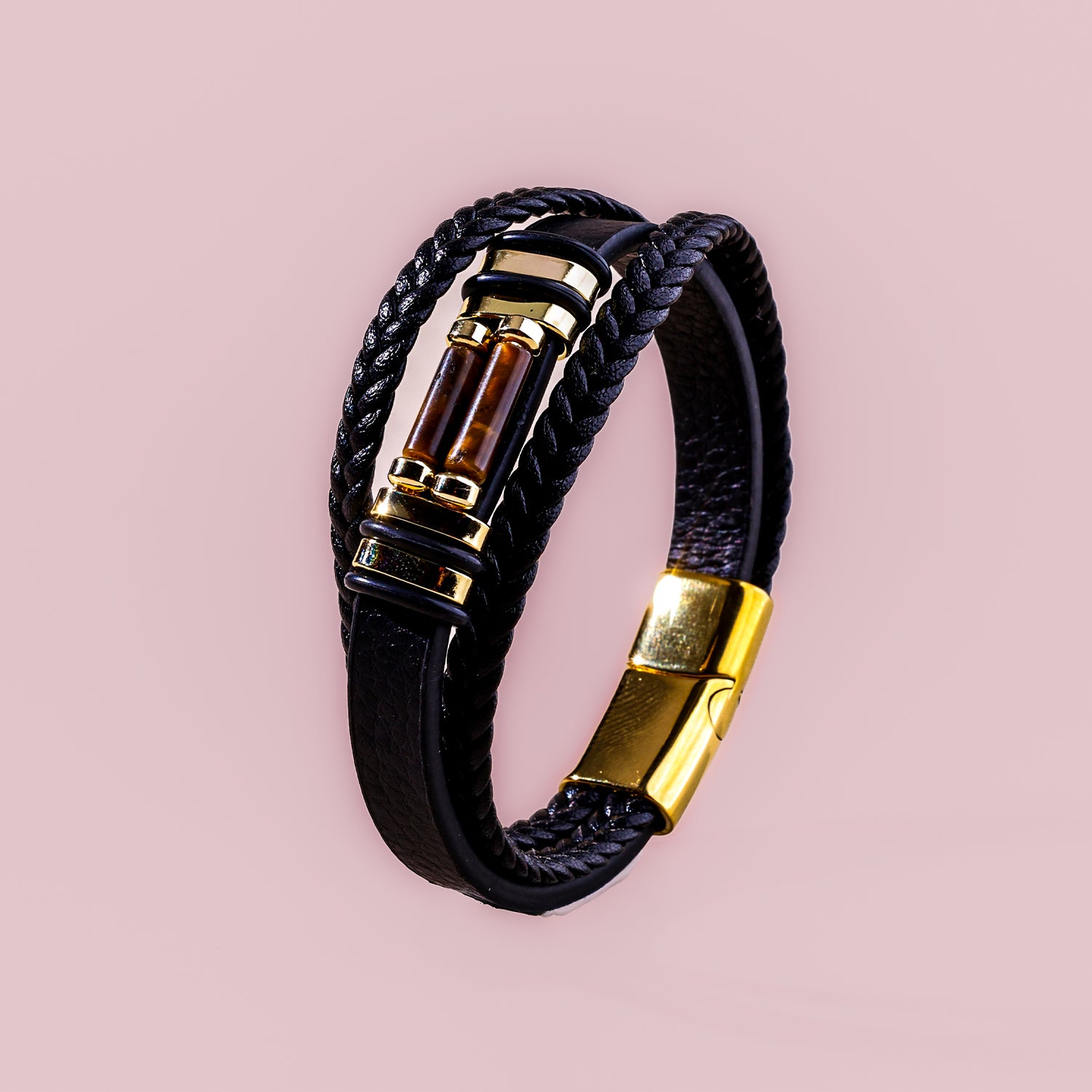 Tiger Eye leather Bracelet 