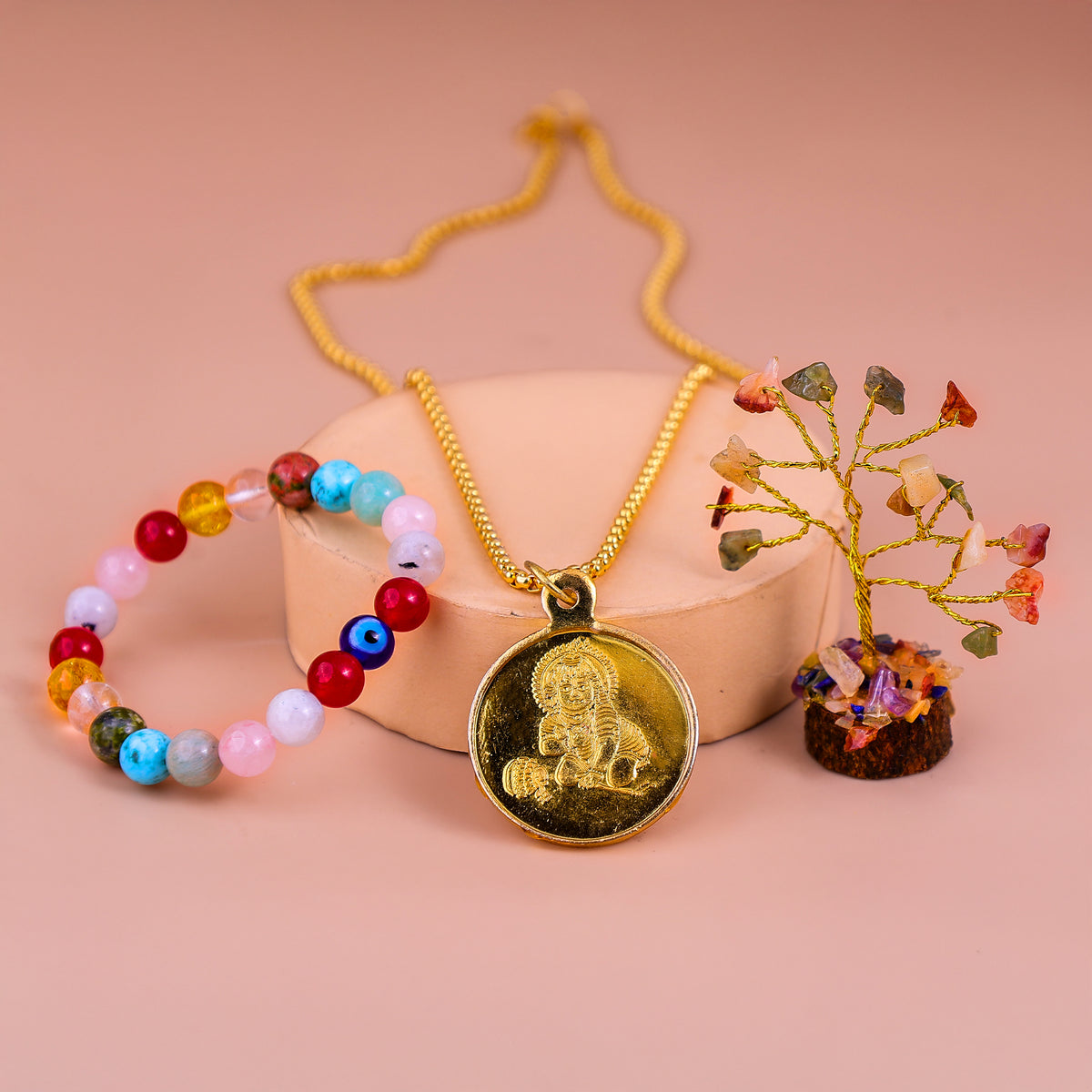 Pregnanct Bracelet & Krishna Kavach with Krishna Kavach & Pendant With Tree (Combo)