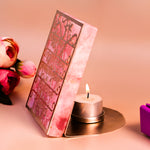 Gayatri Mantra Rose Quartz Tealight Holder