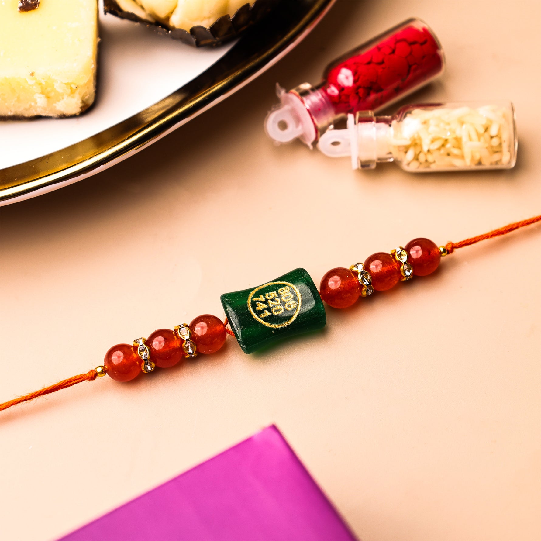 Money Coin Reiki Symbol Rakhi (1 Piece) - Abhimantrit