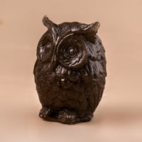 Pyrite Dust Owl Statue - Abhimantrit