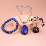 Lapis Lazuli Bracelet & Pendant With Tree (Combo)