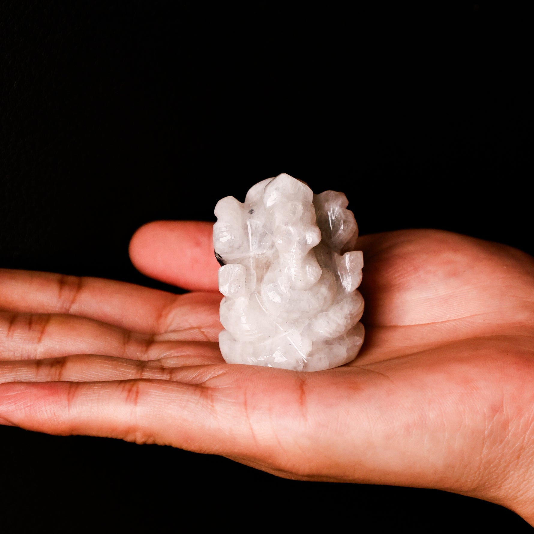 Moonstone Ganesh Ji - Abhimantrit & Certified