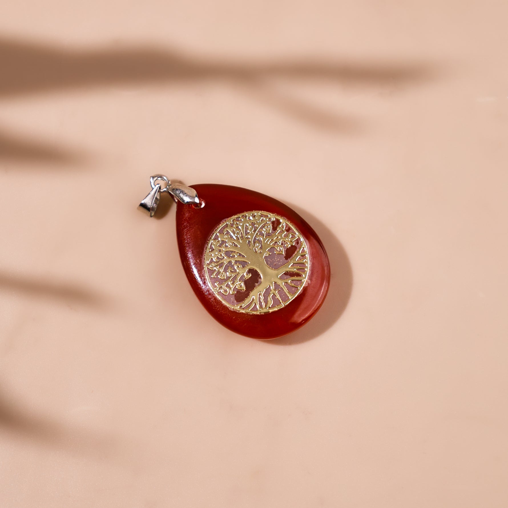 Carnelian Life of Tree Pendant - Abhimantrit & Certified
