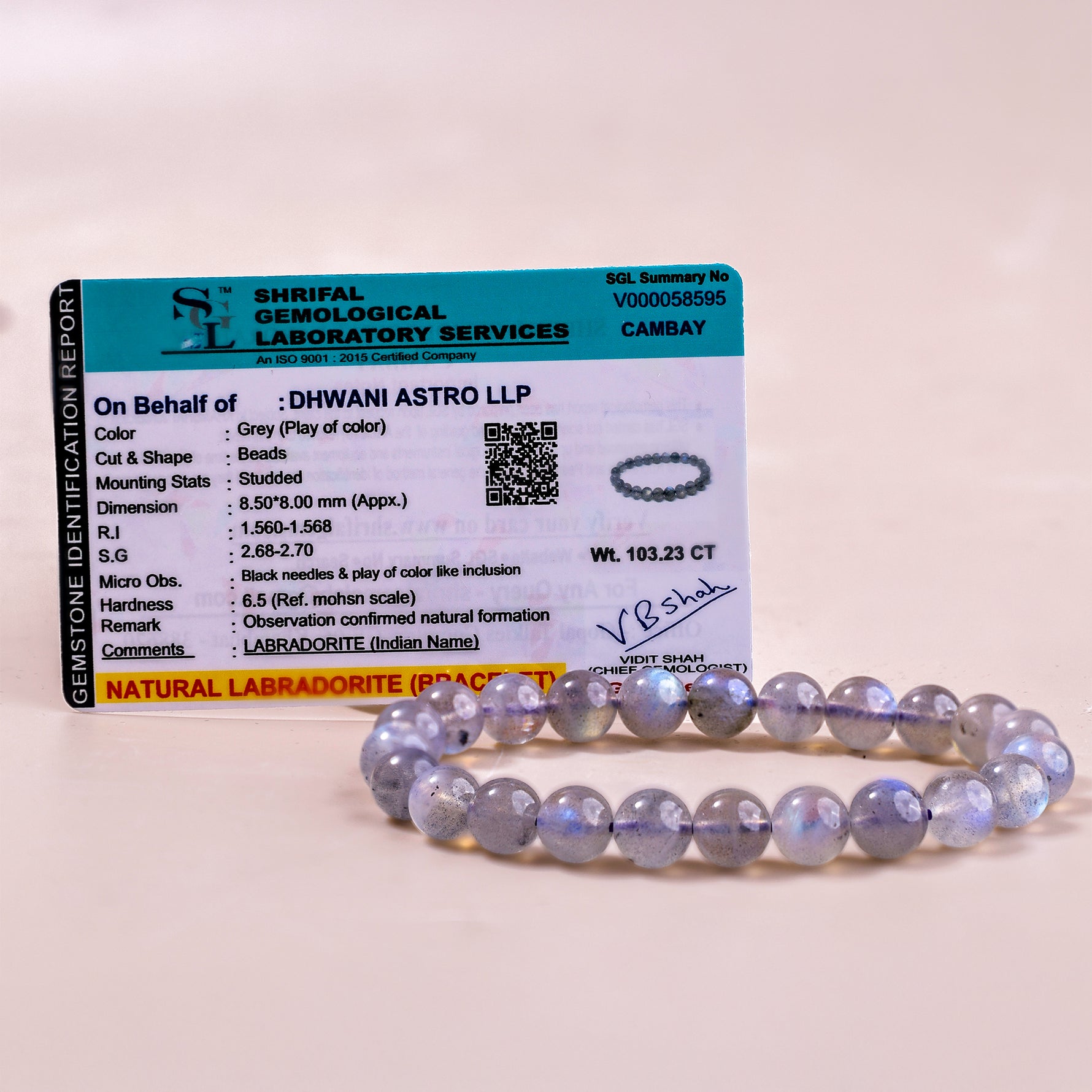 Labradorite Bracelet (Star)Labradorite Bracelet (Star) - Abhimantrit & Certified
