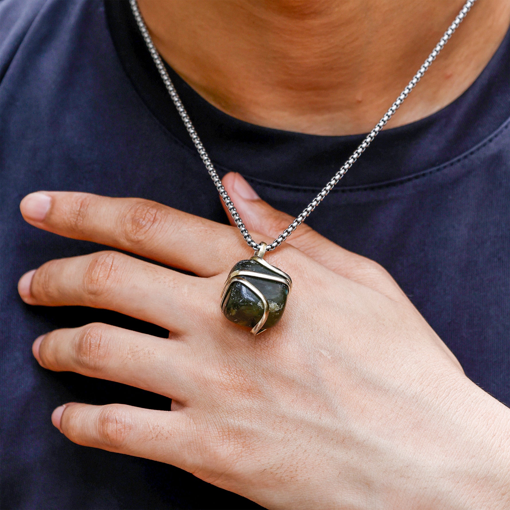 Labradorite Wrapping Pendant  -  Abhimantrit & Certified