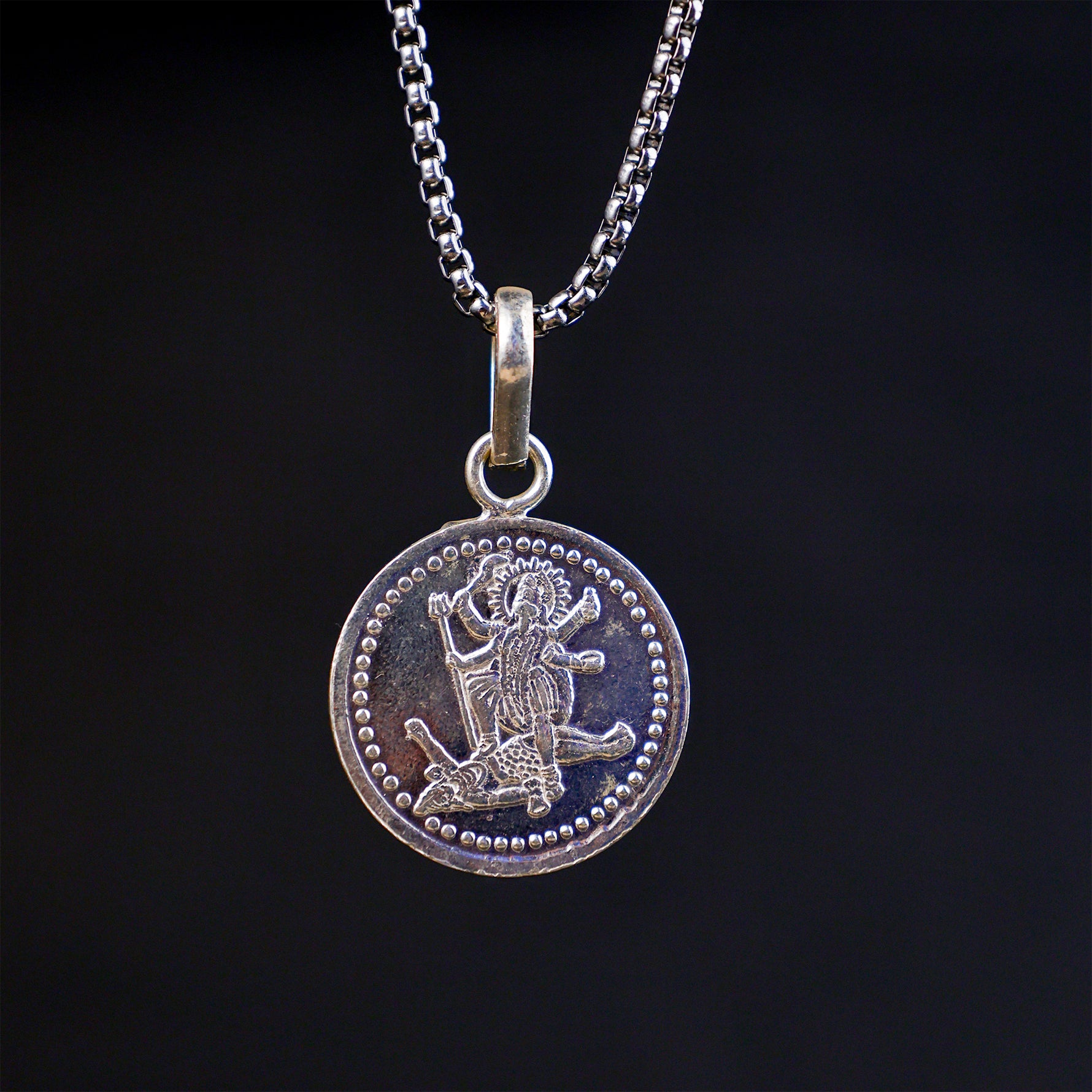 Mahakali Yantra Pendant Pure Silver - Abhimantrit
