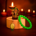 Green Aventurine Bracelet & Pendant With Tree (Combo)