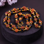 Karungali Mala With Rudraksha Beads