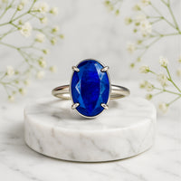 Enhancing Intuition and Spiritual Awareness: Lapis Lazuli Ring - Abhimantrit & Certified