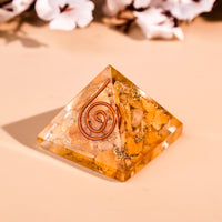 Crest Sunstone Pyramid - Abhimantrit