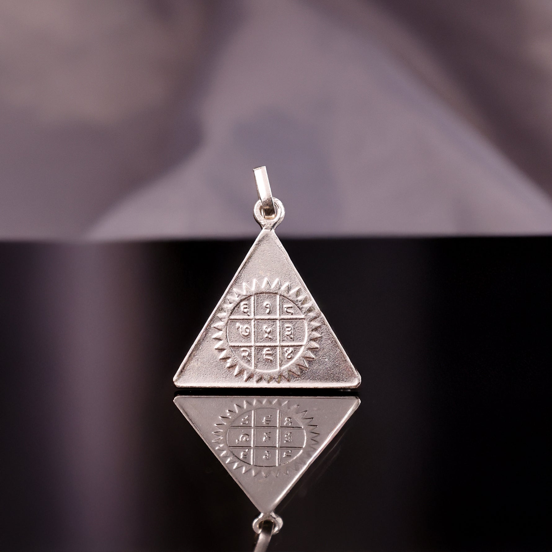 Trishakti Silver Surya Budh Yantra Pendant - Abhimantrit