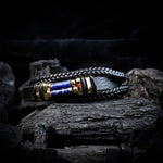 Lapis Lazuli Leather Bracelet 