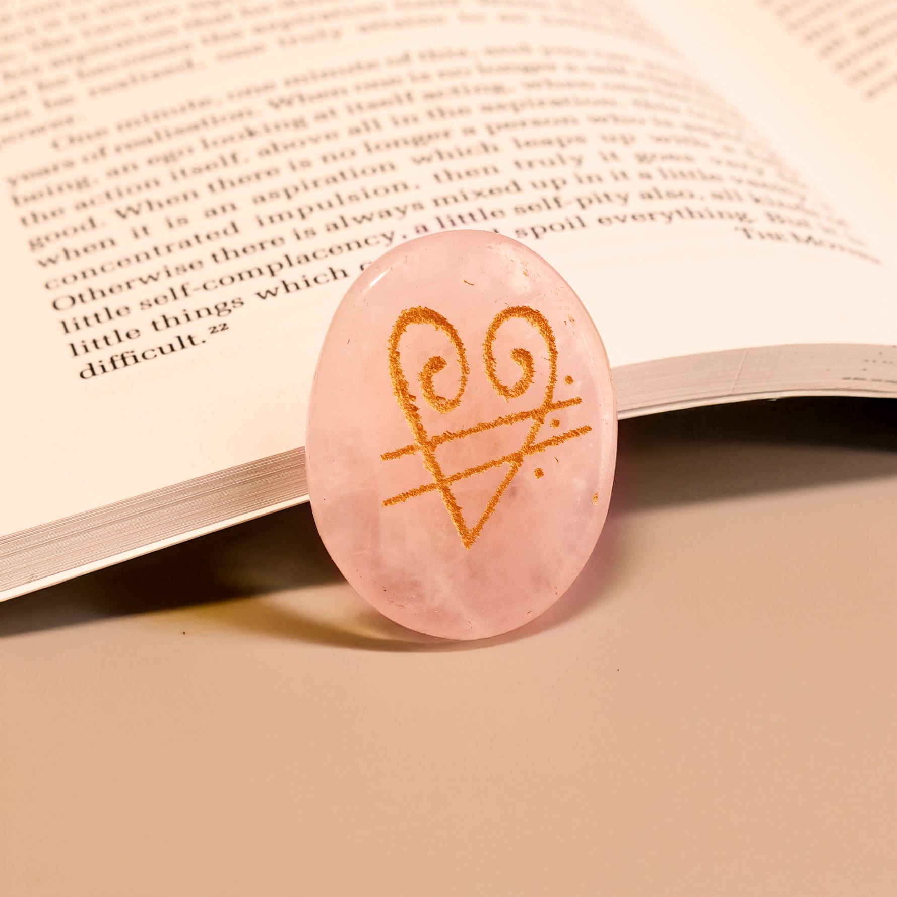 Rose Quartz Zibu Coin -  Abhimantrit