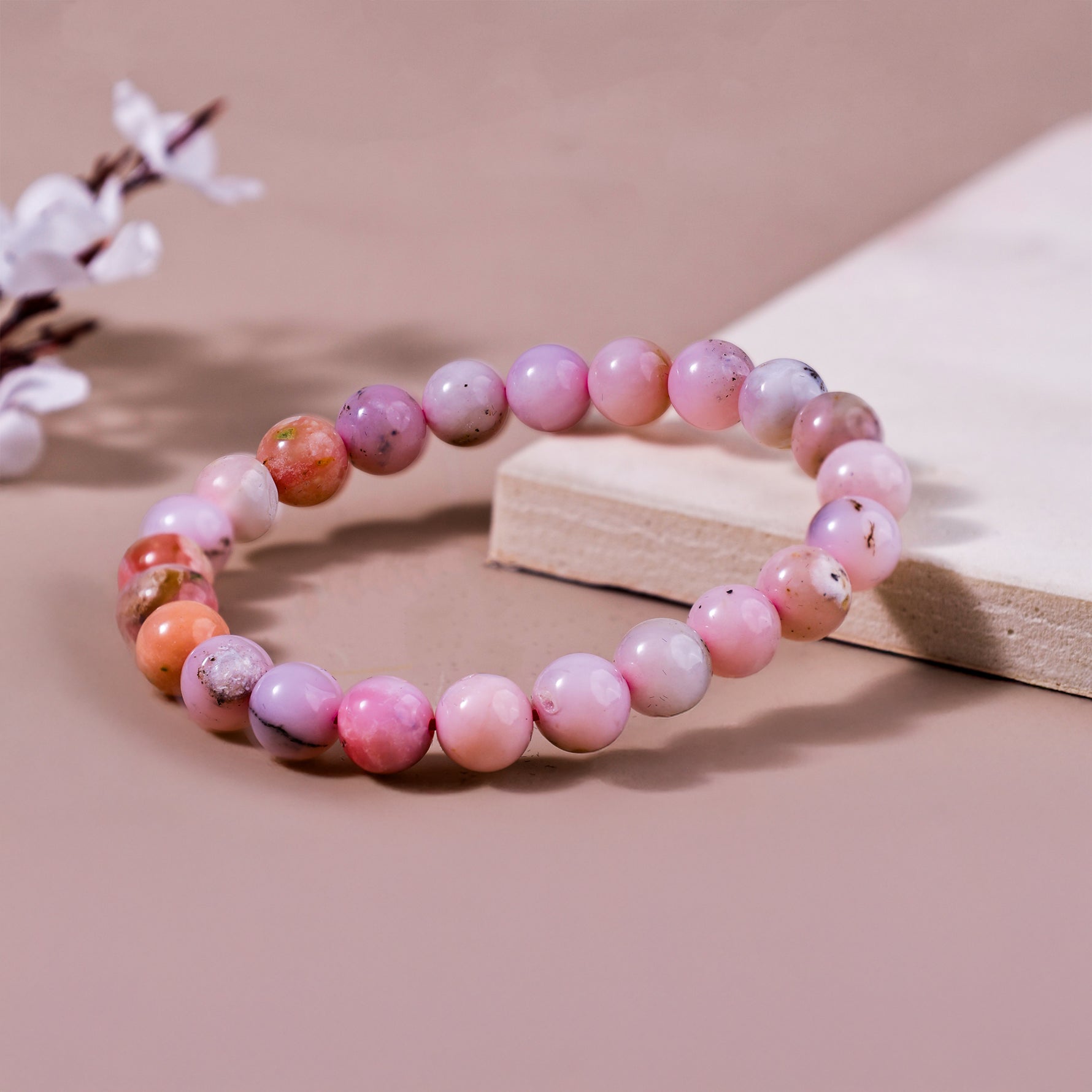 Pink Opal BraceletPink Opal Bracelet - Abhimantrit & Certified