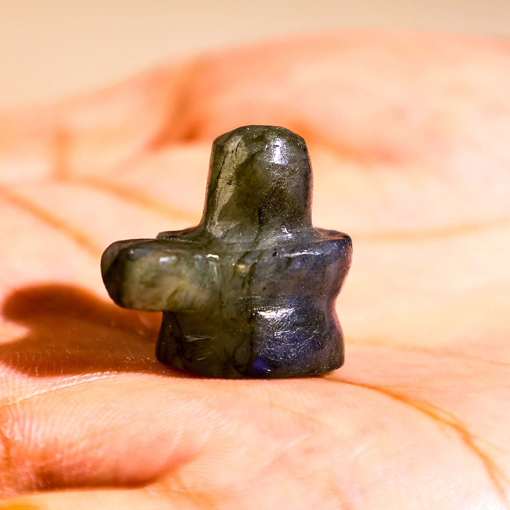 Labradorite Shivling Idol - Abhimantrit