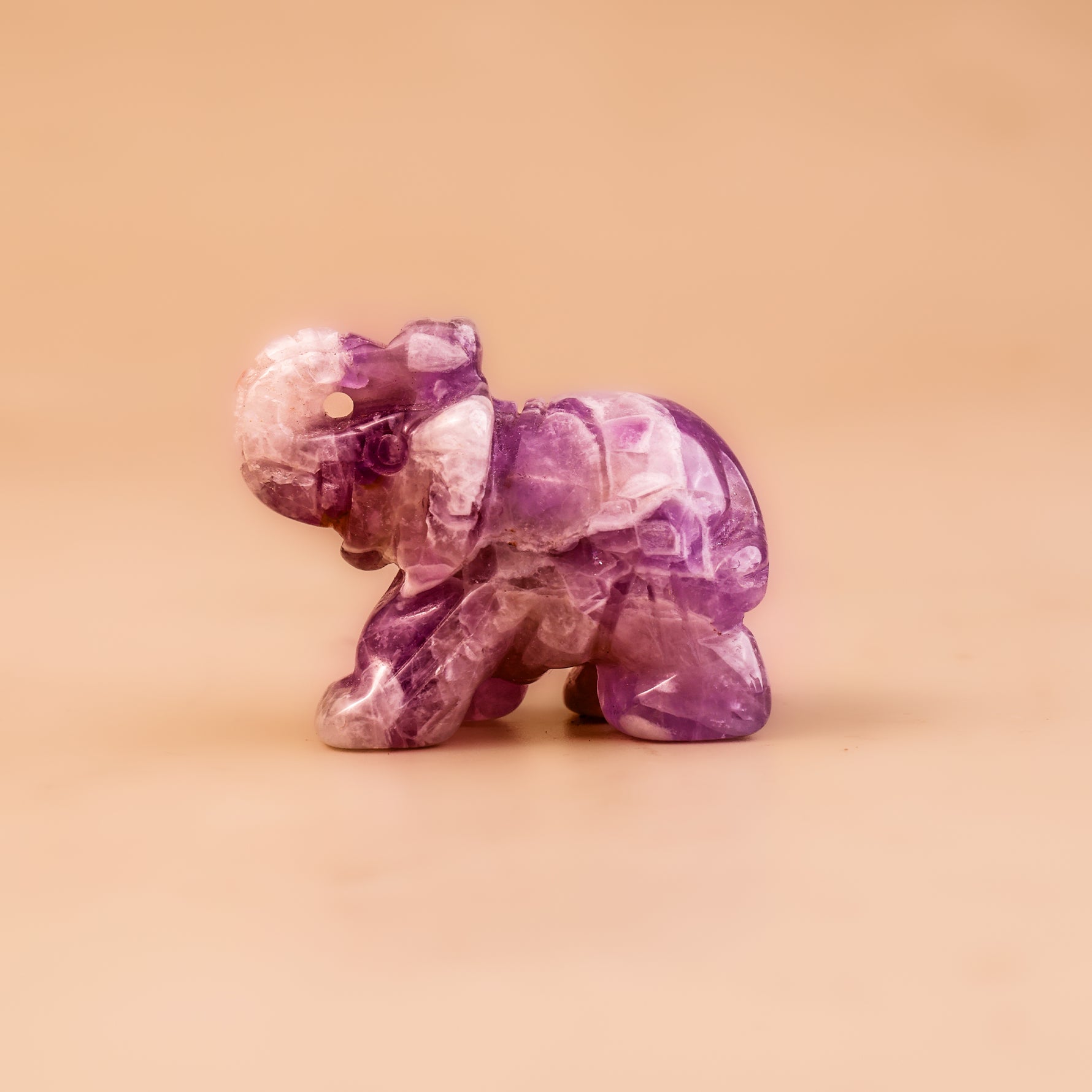 Amethyst Crystal Elephant - Abhimantrit
