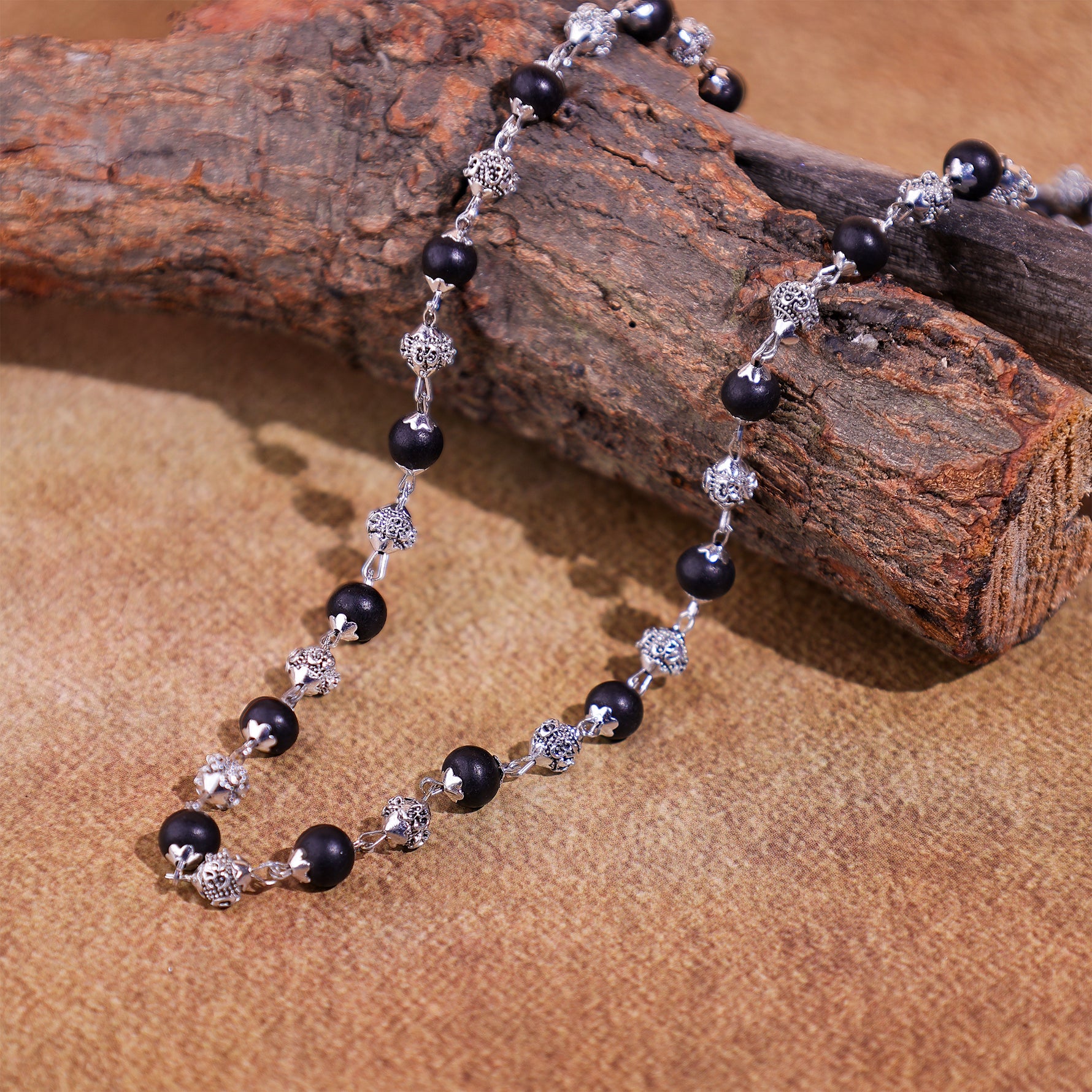 Karungali Mala with Om BeadsKarungali Mala with Om Beads - Abhimantrit