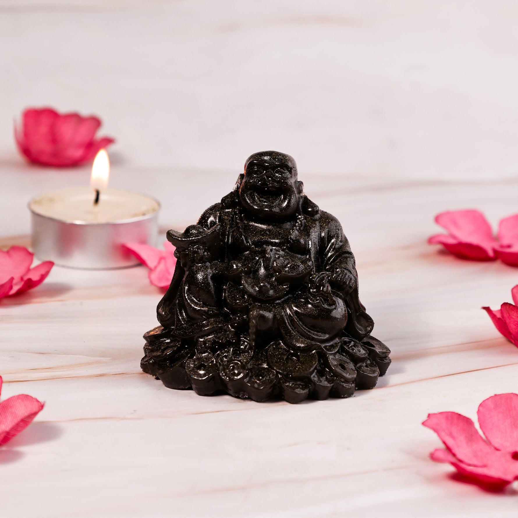 Pyrite Dust Laughing Buddha - Abhimantrit