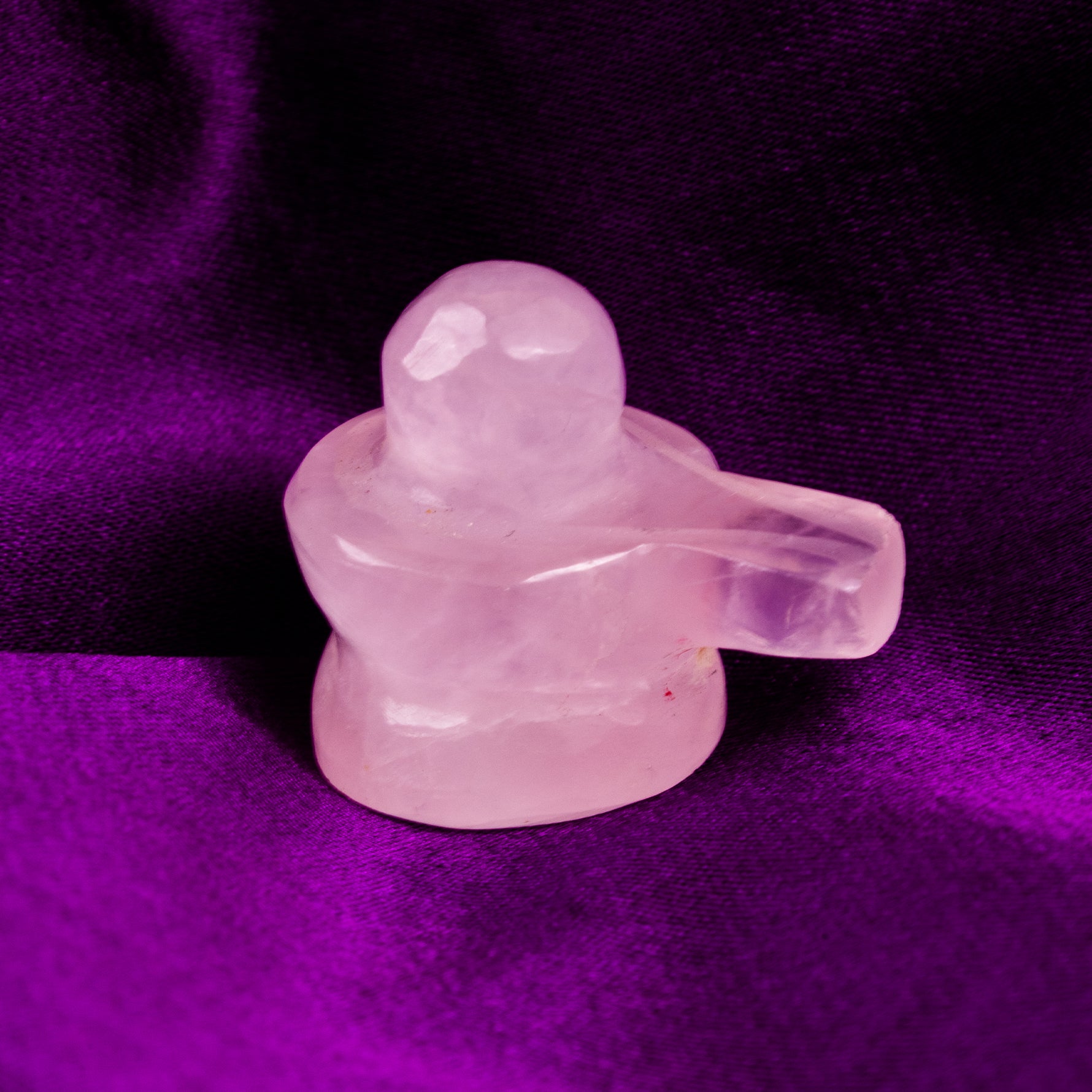 Rose Quartz Shivling Idol - Abhimantrit