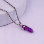 Amethyst Pen Shape Pendant