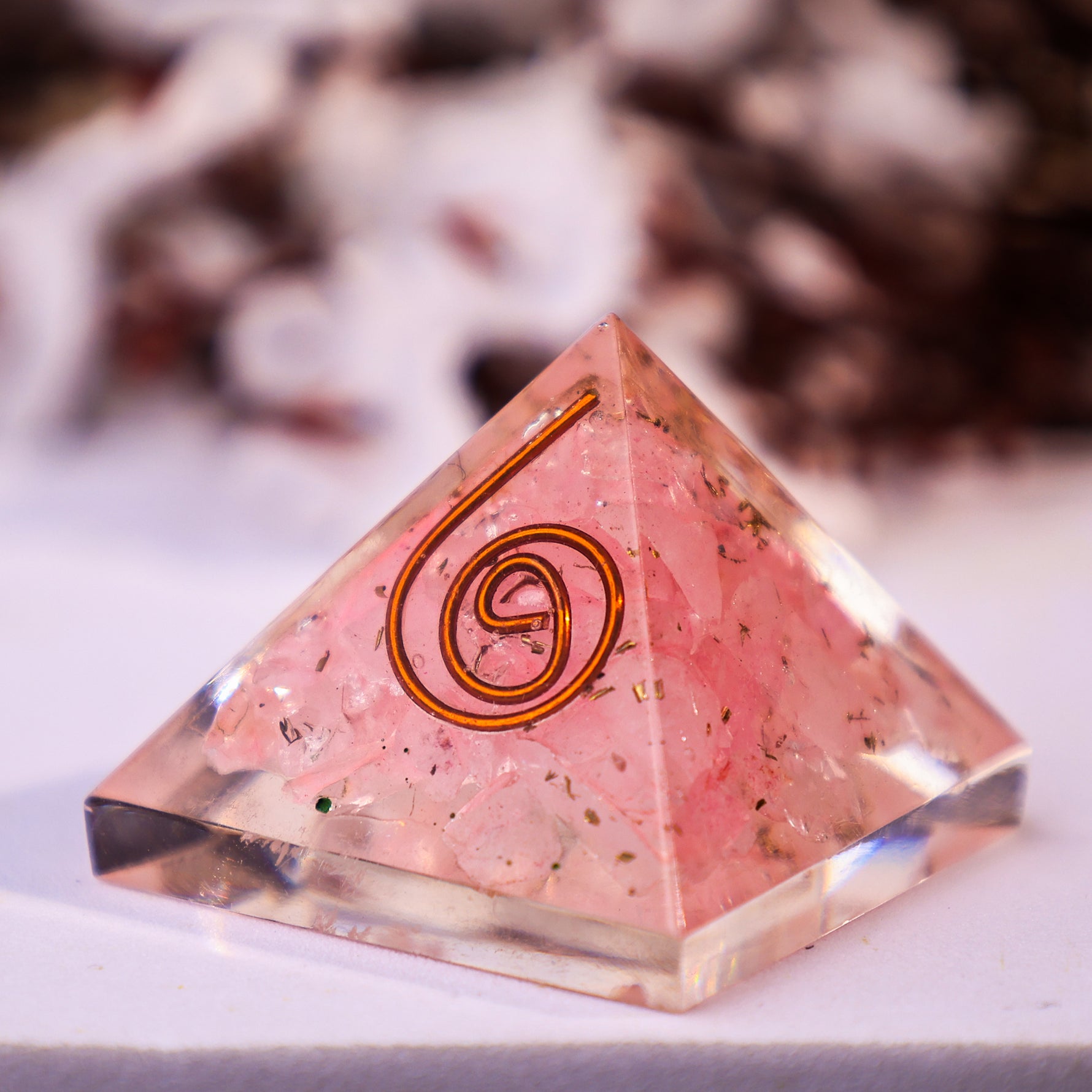Rose Quartz Pyramid - Abhimantrit