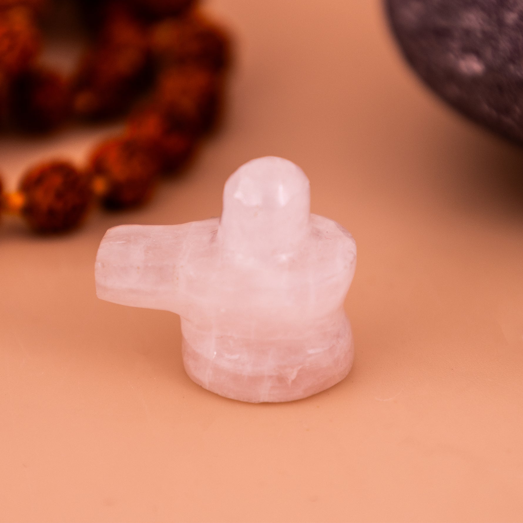 Rose Quartz Shivling Idol - Abhimantrit