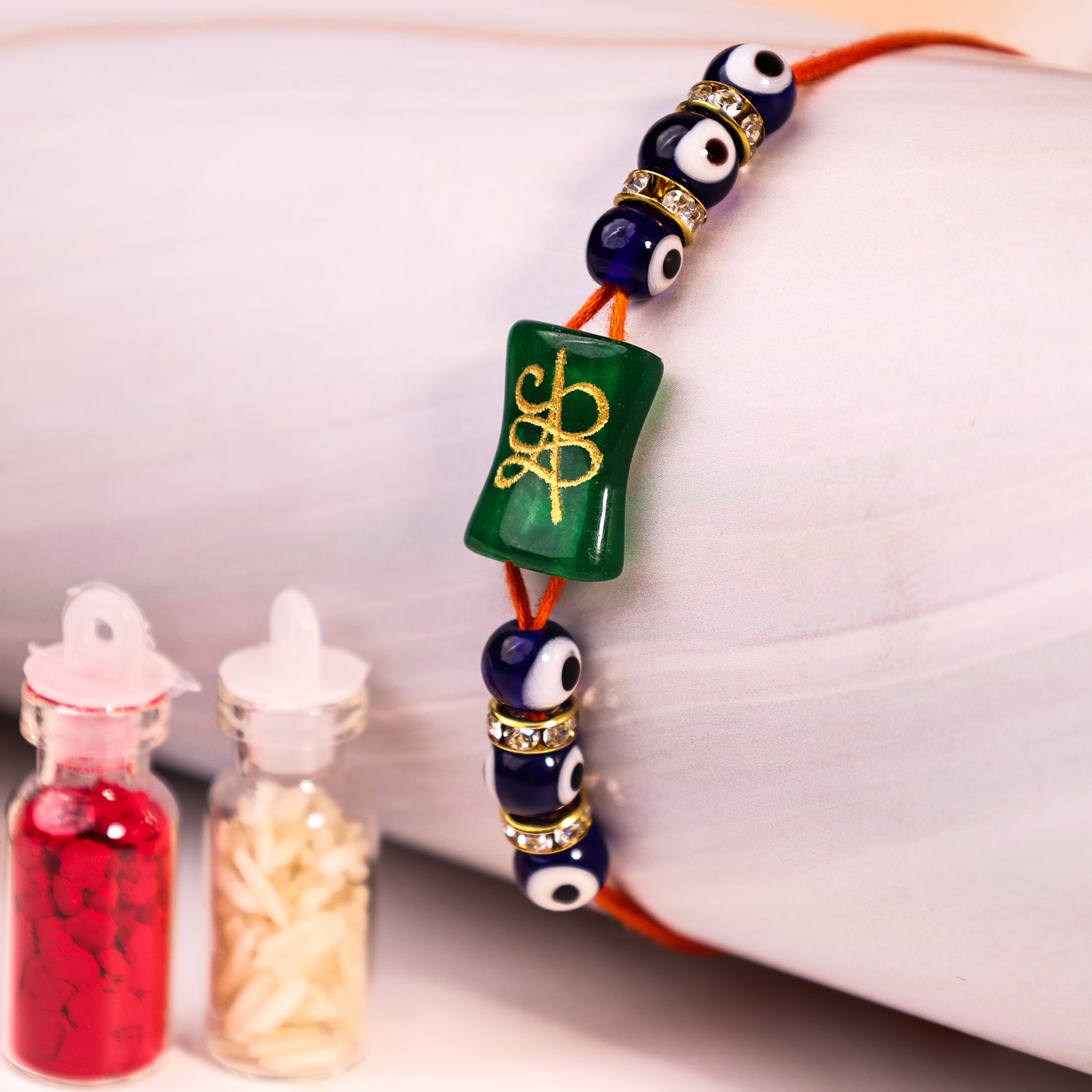 Money Coin Reiki Symbol Rakhi (1 Piece) - Abhimantrit