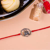 92.5 Pure Silver Trishul and Damru Thread Rakhi