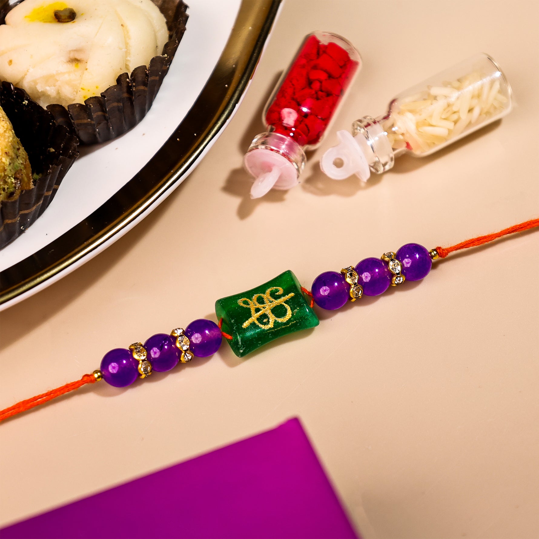 Money Coin Reiki Symbol Rakhi (1 Piece) - Abhimantrit