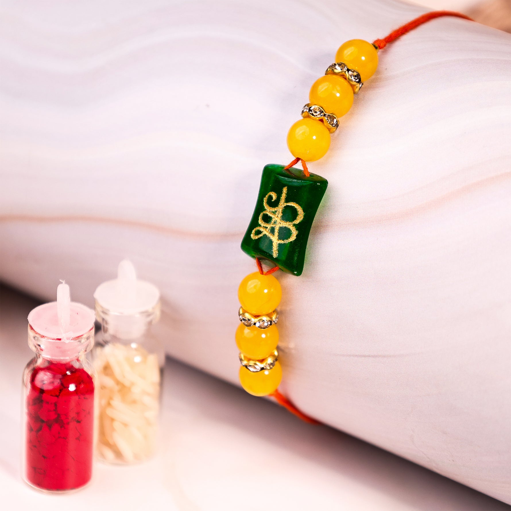 Money Coin Reiki Symbol Rakhi (1 Piece) - Abhimantrit