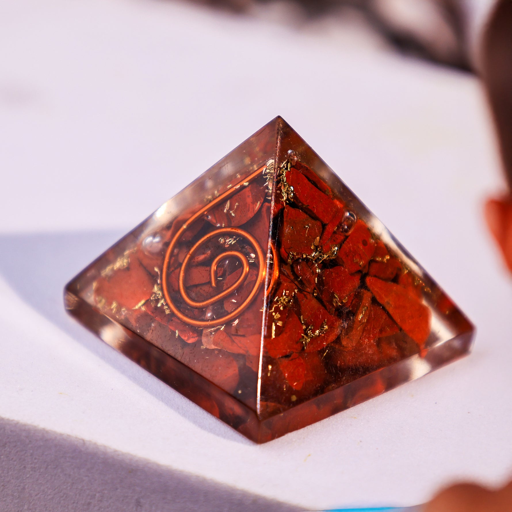 Red Jasper Pyramid - Abhimantrit