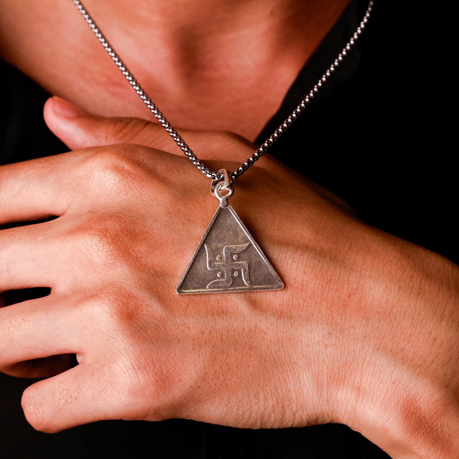 Kuber Yantra Silver Pendant - Abhimantrit